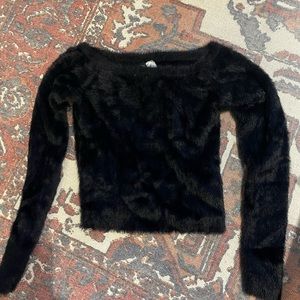 Fuzzy Black Sweater from H&M